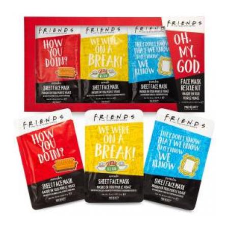 Very Low Stock Warner Bros Friends 3pc Cosmetic Sheet Mask Rescue Kit