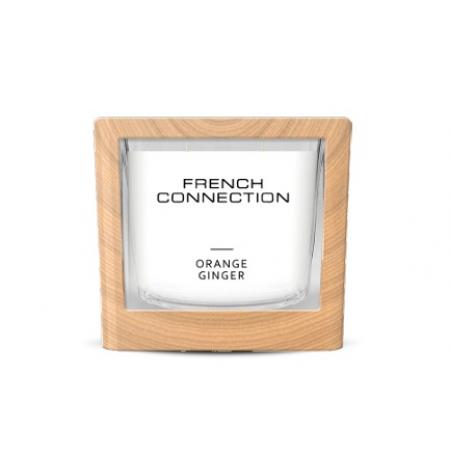 French Connection Wooden Range Candle 200g Orange/ginger