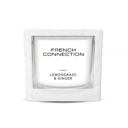 French Connection Wooden Range Candle 200g Lemongrass & Ginger