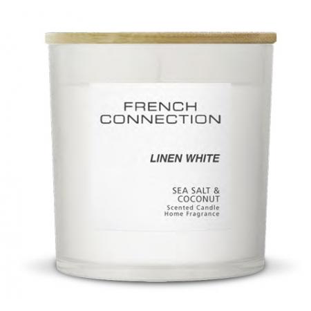 French Connection Pastel Range Candle 1.5kg White Linen Sea Salt & Coconut