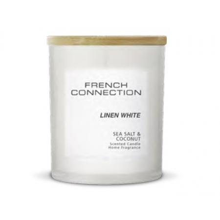 French Connection Pastel Range Candle 200g White Linen Sea Salt & Coconut