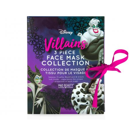 Disney Villains Cruella Maleficent Ursula 3pc Sheet Face Mask