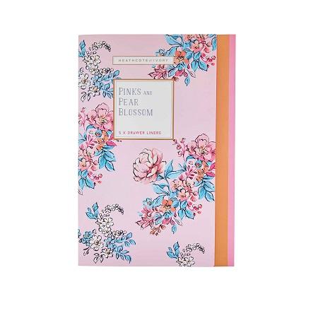H&i  Pinks & Pear Blossom Fragranced Drawer Liners In Envelope Style And Display Tray (5 Sheets)