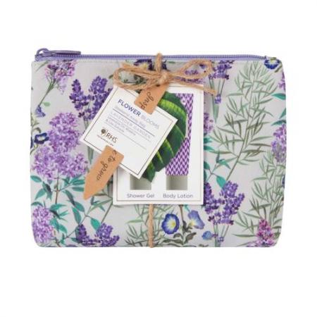 Rhs Lavender Garden Weekend Away Bag (body Wash 30ml & Body Lotion 30ml)