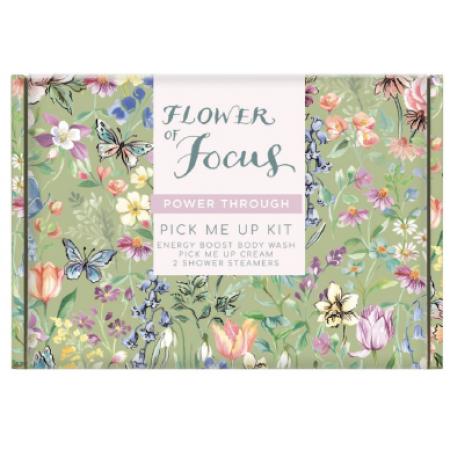 H&i Flower Of Focus  - Ss23 Pick Me Up Set (energising Body Wash 100ml, All Purpose Rich Cream 100ml, Shower Steamers 2 X 30g)