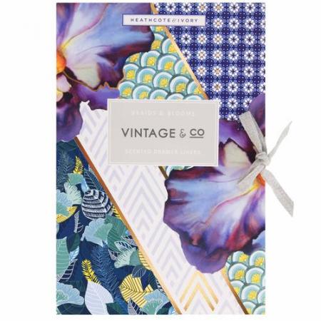 Vintage & Co. Braids & Blooms Scented Drawer Liners (6 Sheets)
